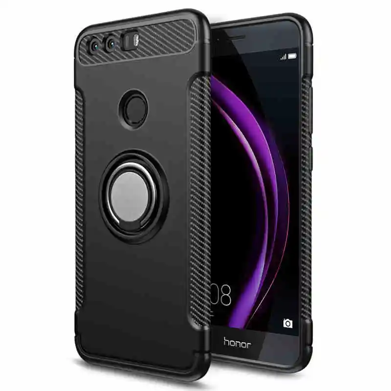 Для huawei Honor8/Honor 8 Lite чехол с держателем роскошный Силиконовый ТПУ + PC задняя крышка