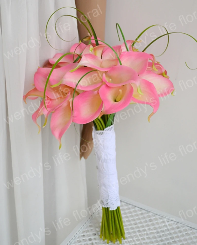 Элегантный стиль ручная работа искусственная цветок каллы 1 шт. Свадебный букет