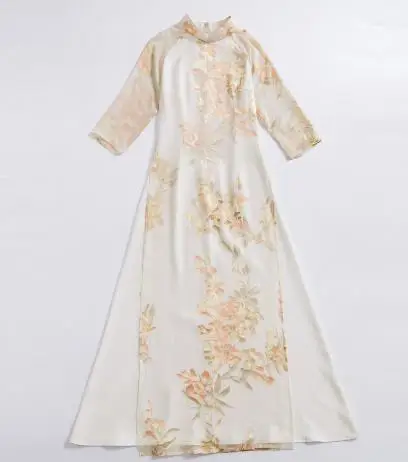 2018 Лето поступление aodai Вьетнам qipao платье для женщин традиционная одежда аозай