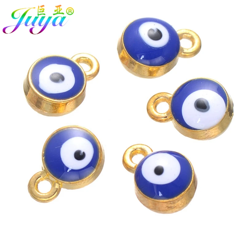 

Juya 30pcs/lot Handmade Enamel Resin Pendant Evil Eye Charms Accessories For Women Men Turkish Bracelets Earrings Jewelry Making