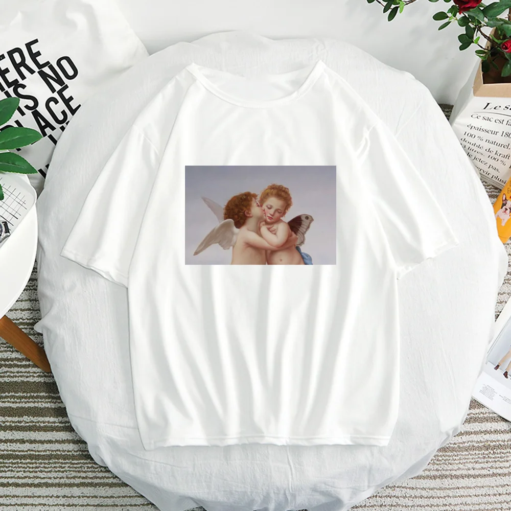 GE mini angel Print Женская футболка смешные изделия из хлопка для Леди Девушка Топ