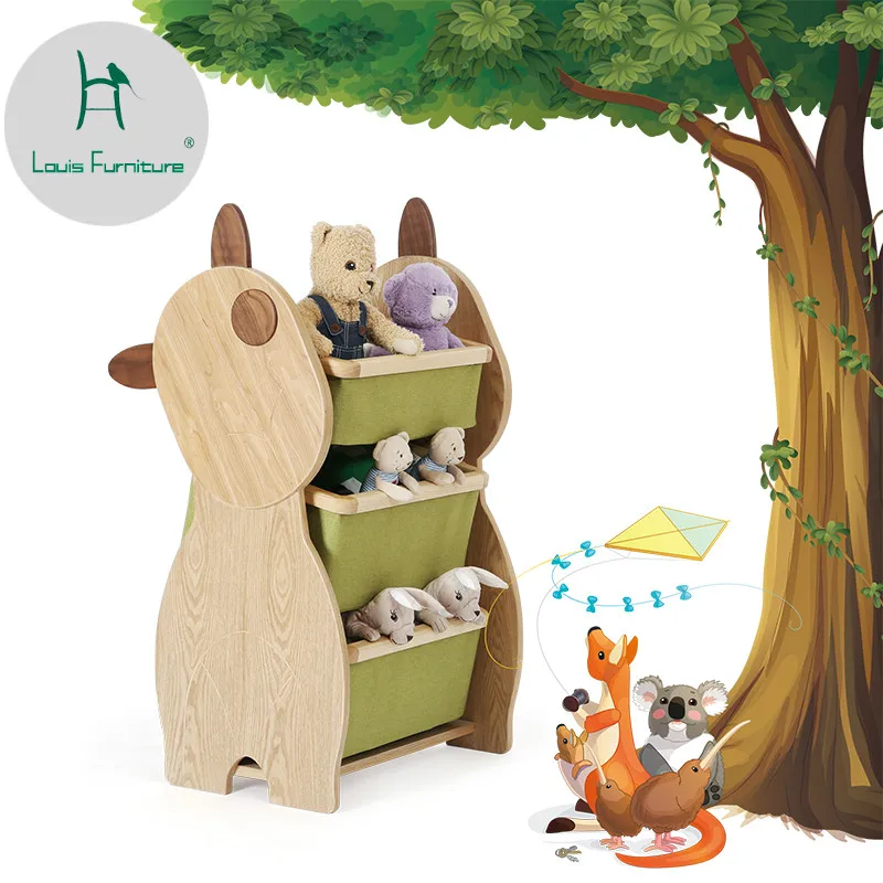 Детские шкафы Louis Fashion стеллаж для хранения игрушек милый деревянный мальчиков и