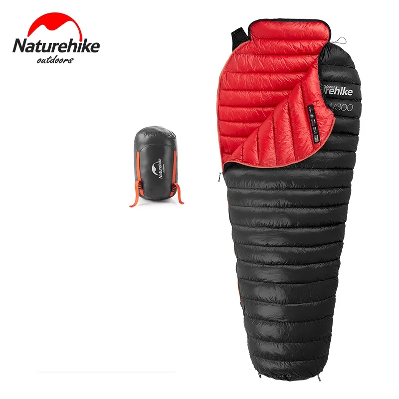 Naturehike CW300 Outdoor Camping Ultralight Mummy Goose Down Sleeping Bag Spring Autumn Winter Tent Light weight bags |
