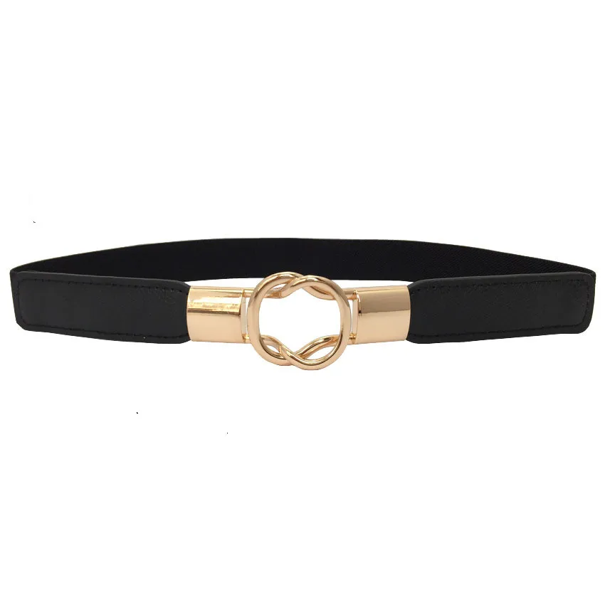 

Fashion Women PU Black White Waist Band Thin Elastic Waist Belt Dress Apparel Accessories cinturon mujer Female Jeans Waistband