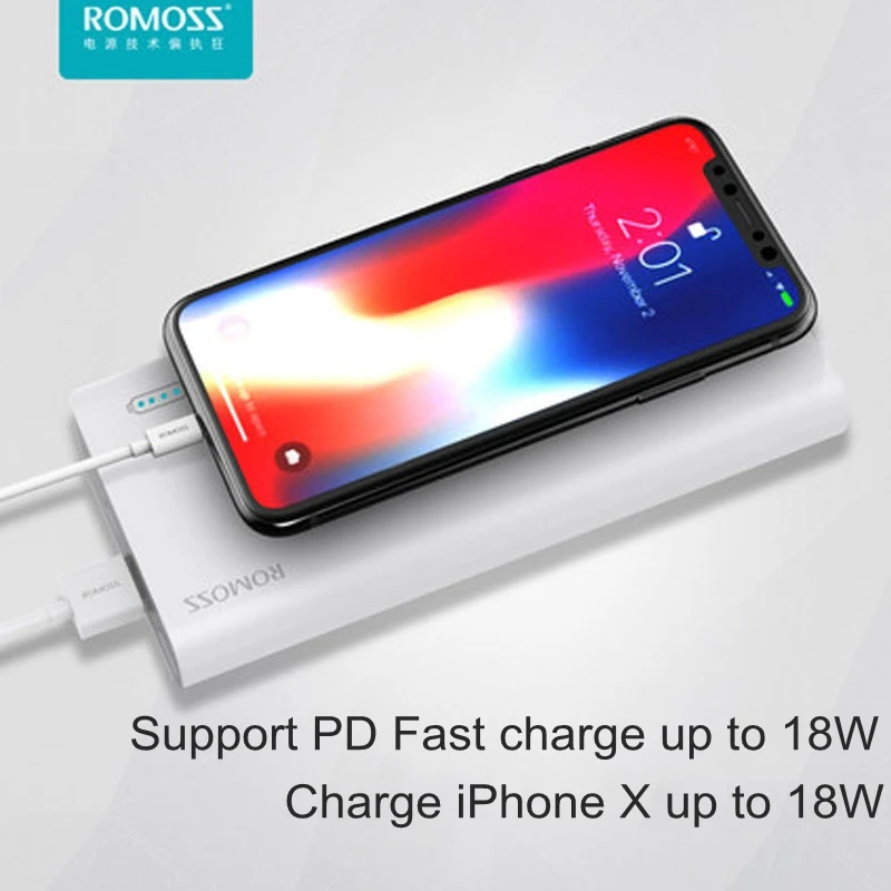 Romoss PD power Bank 30000mah power Delivery power bank 18650 QC 3,0 9V 12V для iPhone X 9 Xiaomi Mi9 samsung S9 S10 huawei