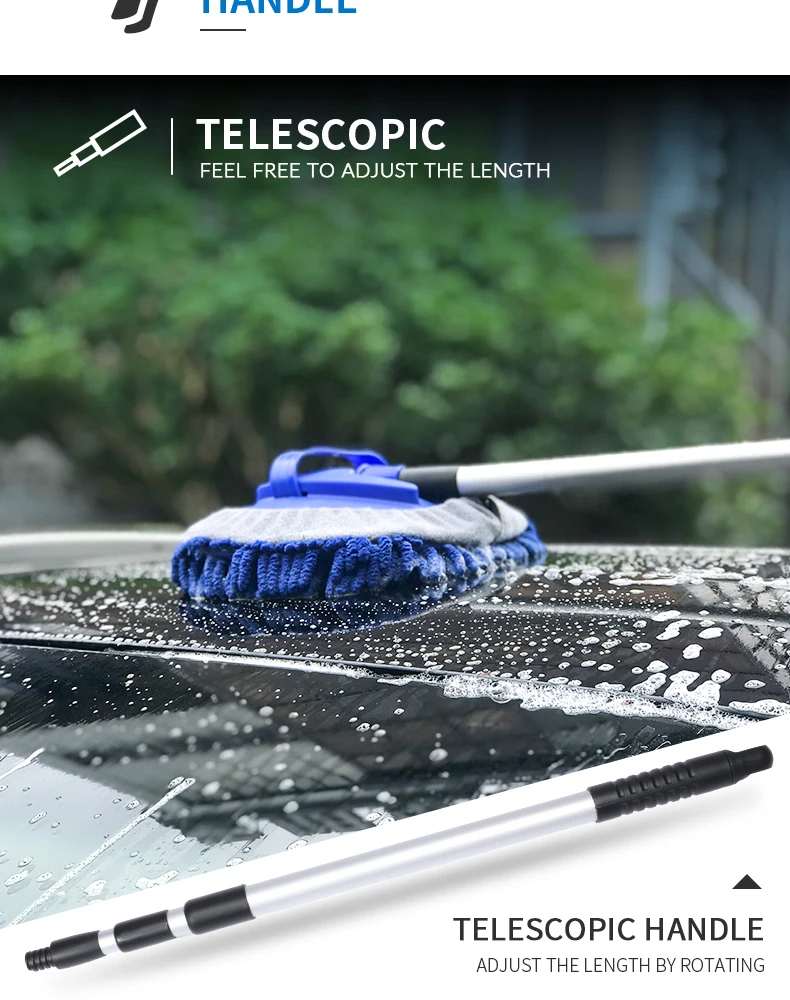 Щетка для мытья автомобиля Швабра шенилловая метла телескопическая длинная ручка Автомобильная Чистящая Щетка для машины аксессуары инструменты для чистки автомобиля Xammep