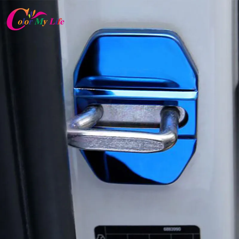 4 шт. Нержавеющая сталь защита для дверного замка накладка дверная наклейка с