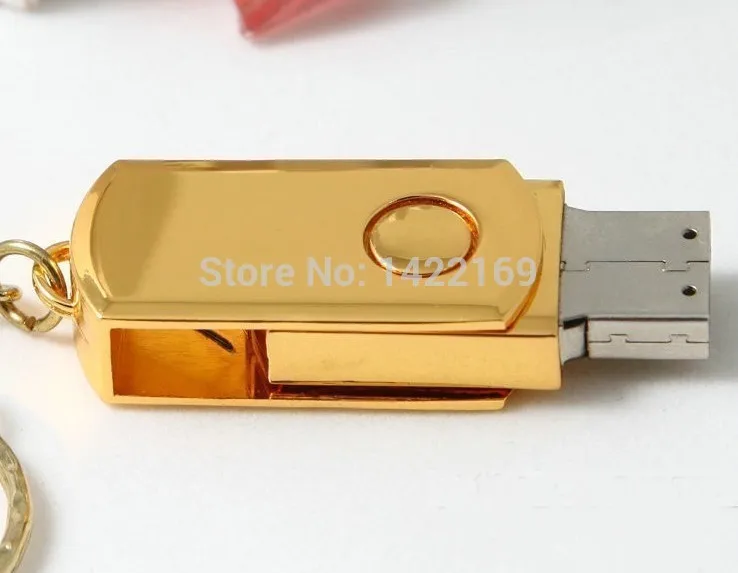2014 поворотный 4 ГБ 8 16 32 64 Гб Золотой usb 2 0 флэш накопитель Флешка хит продаж Новый и