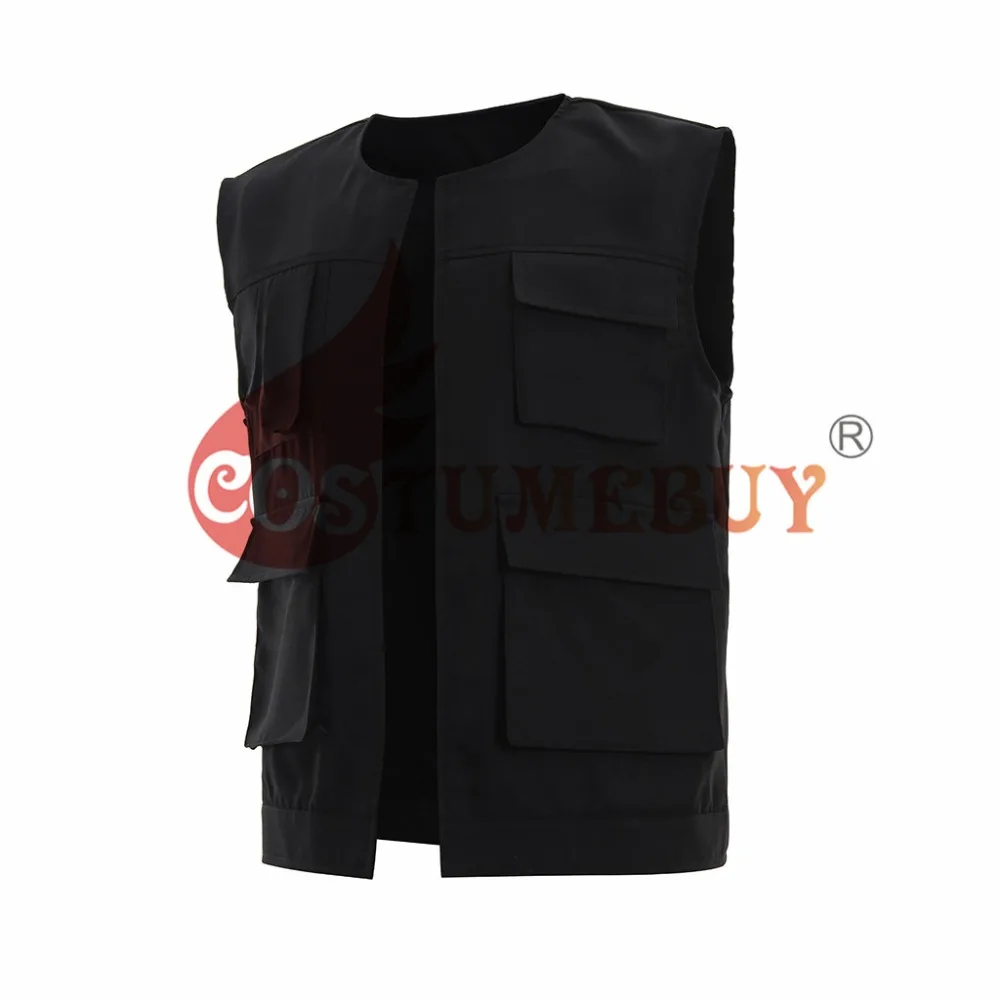 Costumebuy Han Solo косплей для взрослых Мужской жилет куртка костюм черный топ унисекс