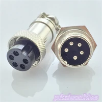 1set gx16 5 pin male female diameter 16mm l73y circular connector aviation socket plug wire panel connector high quality on sale