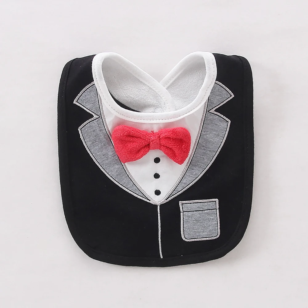 Child Bow Bibs Baby Boys Girls Things Gentleman Princess Ctue Stuff Kids Bandana Bebe Toddler Feeding Bib Burp Cloth | Детская одежда и