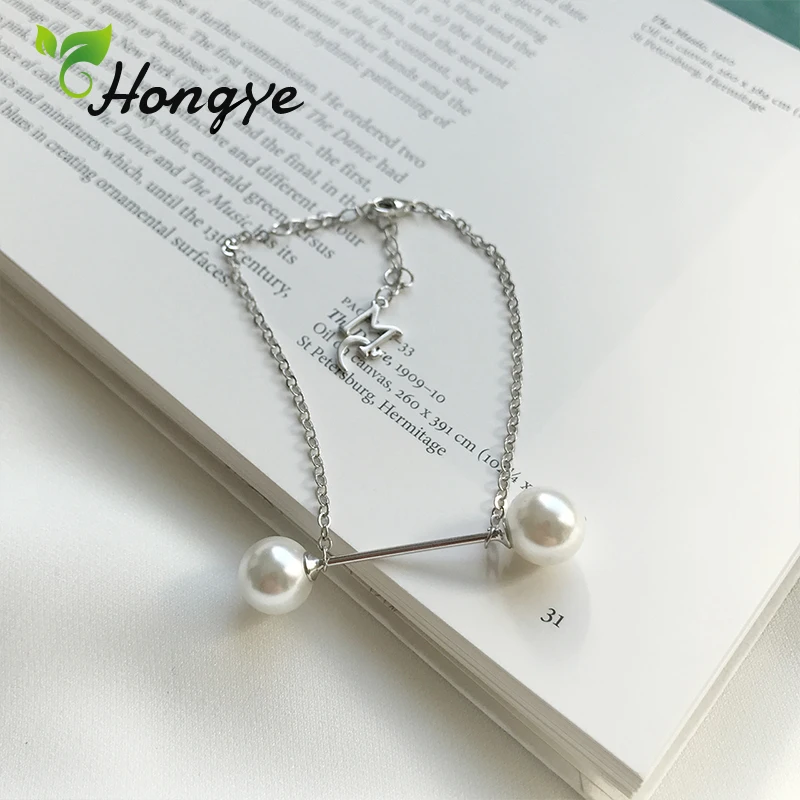 Hongye Silver 925 Jewelry Pearl Bracelets Women Wrist Accessories Elegant Link Valentine's Day Lover Gifts Friendship Bracelet