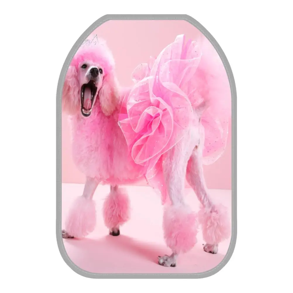 La MaxZa Pink Poodle 3D Printing Children's Anti Kick Mat Car Back Wear-resistant Anti-dirty Anti-step Protective Cover | Автомобили и