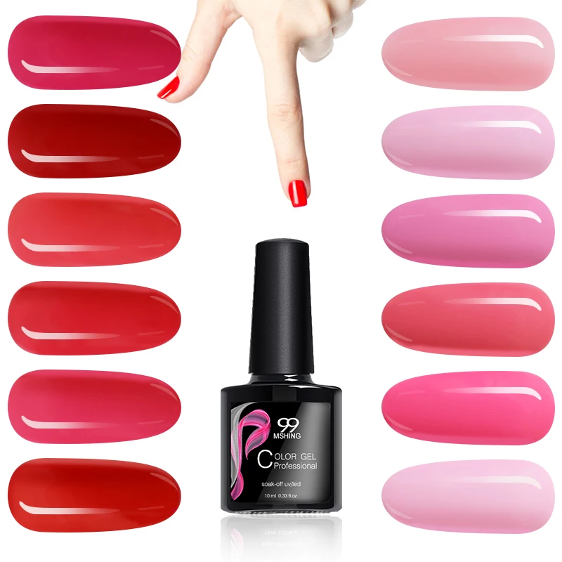 MSHING99 УФ гель лак для ногтей nude Color25 30 дизайн Гибридный лаков маникюра uv и светодио