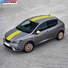 Спортивная наклейка в полоску на крышу автомобиля, для Seat Ibiza FR TGI ST Cupra, автомобильные аксессуары, декор кузова, виниловая наклейка, гоночный стиль