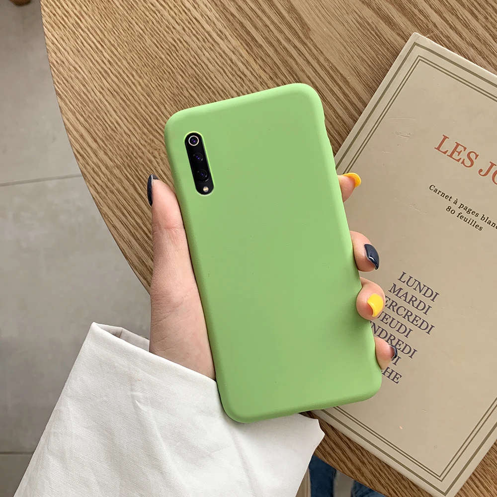 Новый стильный эко зеленый матовый Силиконовый мягкий чехол для Xiao mi 9 SE 8 lite PRO 6 5 X