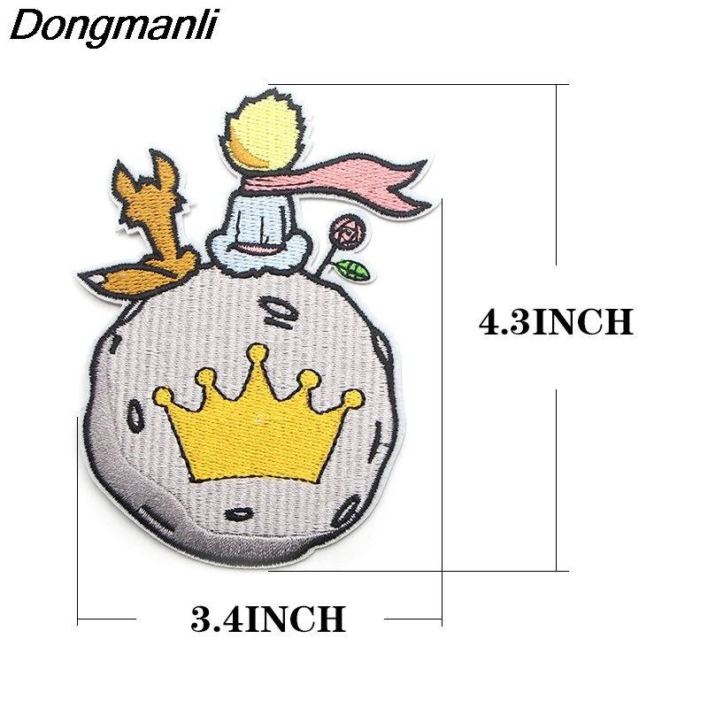 P3736 Dongmanli милый Le Petit Prince стежка значок вышитый аниме пришить железо на Аппликации значок для одежды футболка рюкзак