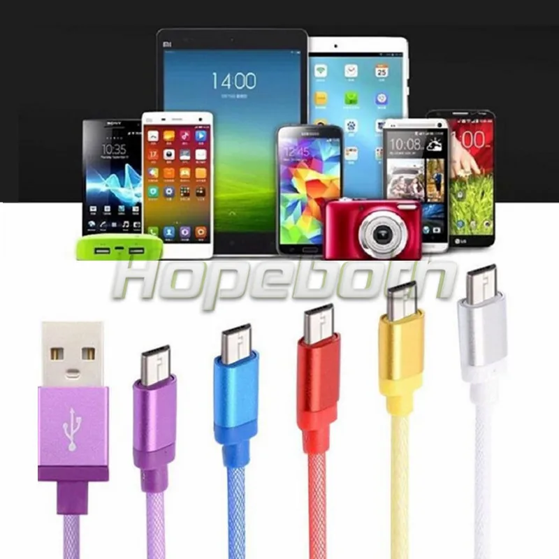 

1 м 3 фута сетчатый тканевый Плетеный micro 5pin type c usb кабель для передачи данных для samsung s6 s7 s8 android phone