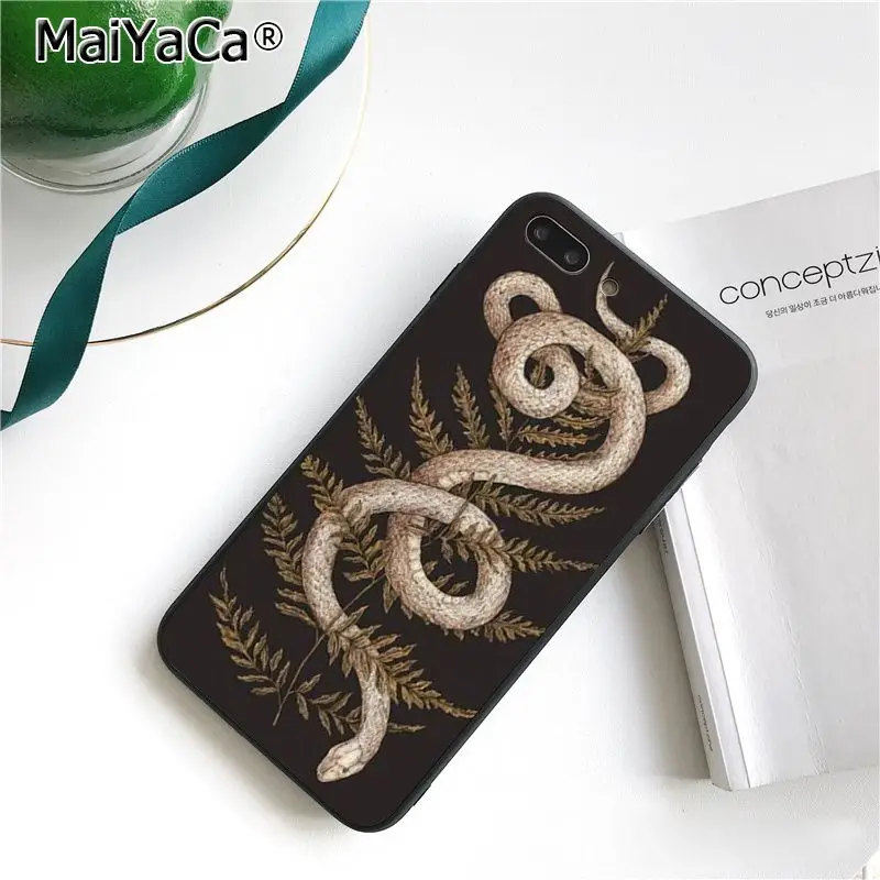 A2 MaiYaCa ручная змея Цветок Змея Живопись чехол для телефона для iphone 11 Pro 11Pro Max 6S 6plus 7 7plus 8 8Plus X Xs MAX 5 5S XR - Цвет: A2