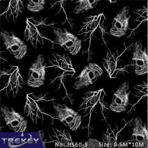 0 5 м * 10 череп водная переводная печатная пленка Hidrografik гидро погружение Pva