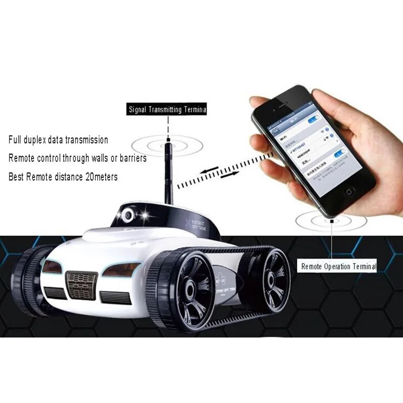 Новинка 2019 Impulls 2017 Мини RC Wifi Tank Robot 777 270 с камерой 0 3 МП дистанционным управлением
