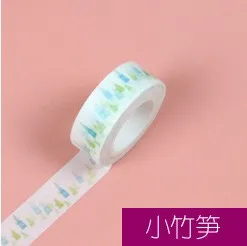 15 мм X 7 м милые Lotkawaii цветок еда Животные декоративные васи клейкие ленты DIY Скрапбукинг Маскировочная лента школьные офисные принадлежности - Цвет: 21