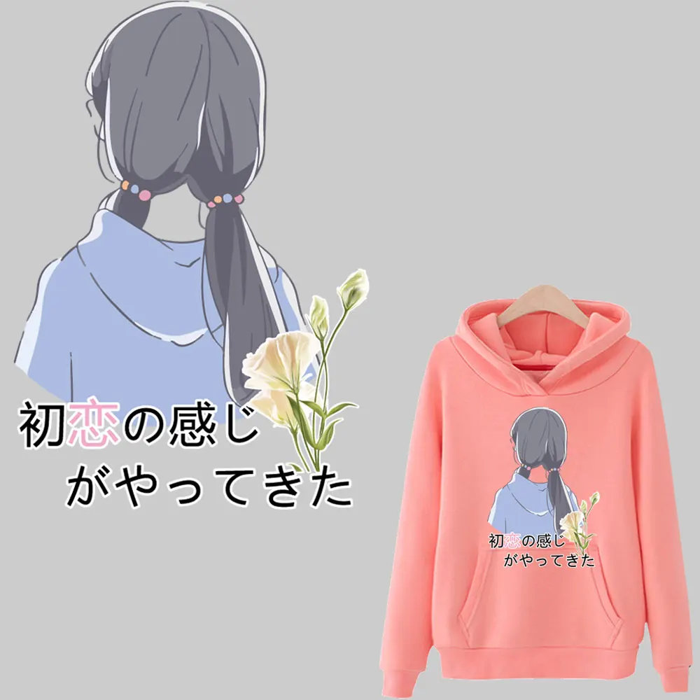 

Japan girl iron on patches for clothing stickers heat transfert thermocollants T-shirt dress patch parches termoadhesivos ropa