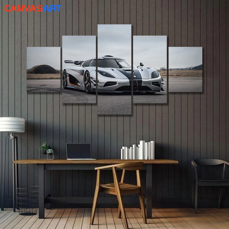 Холст искусство 5 шт фотографии 2014 Koenigsegg Agera один автомобиль Спорт суперкар