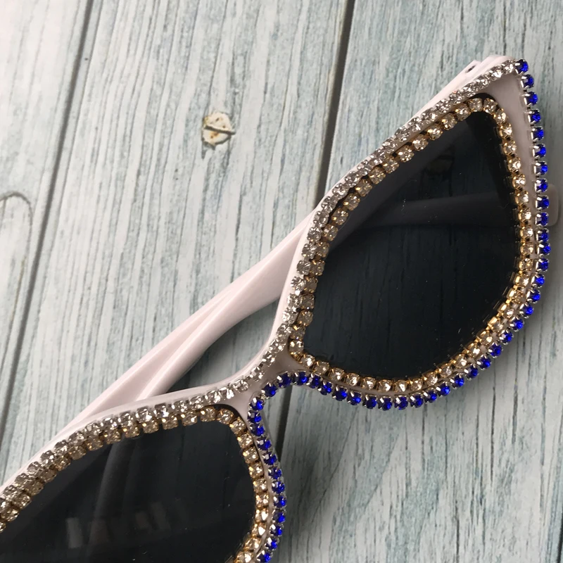 ZAOLIHU 2019 Big Cat Eye Sunglasses Women Handmade Diamond Sexy Female Sun Glasses Luxury oculos de sol Cheap Eyeglass | Аксессуары для