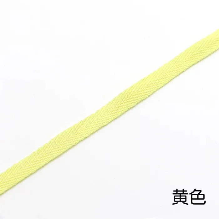 Baby yellow Красочные 10 мм шеврон хлопок ленты тесьма сельдь Bonebinding ленты кружева обрезки для упаковки аксессуары DIY 5 ярдов - Цвет: Baby yellow
