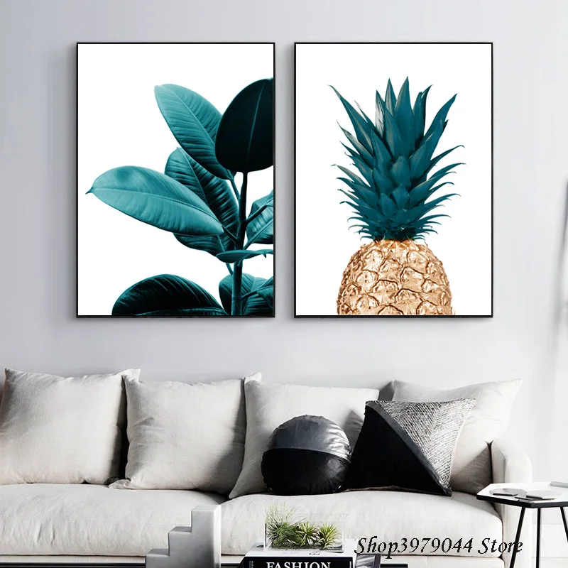Скандинавский стиль Decoracao Para Casa Pineapple Cuadros Decoracion зеленые растения настенные