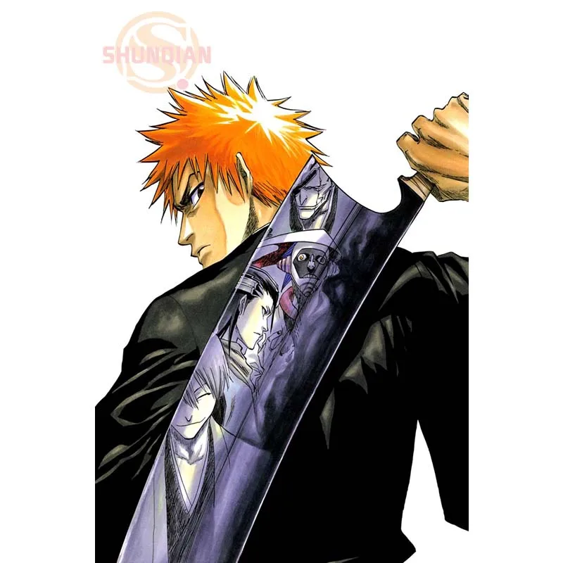 P0292 полая Ichigo аниме отбеливатель плакат на заказ холст плакат искусство отделочная ткань для дома ткань стены плакат печать шелковая ткань - Цвет: Темный хаки