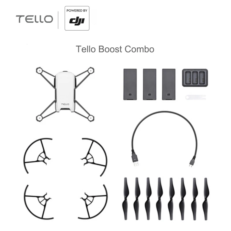 DJI Tello EDU/Tello Boost Combo Мини-Дрон выполнять летающие трюки снимать быстрые видео с EZ Shots игрушка плоскость FPV