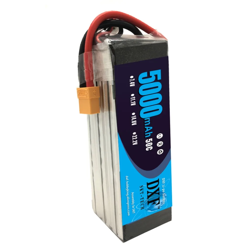 DXF 22 2 V 6S 5000mAh 50C Max 100C AKKU для дистанционного управления Квадрокоптер вертолет