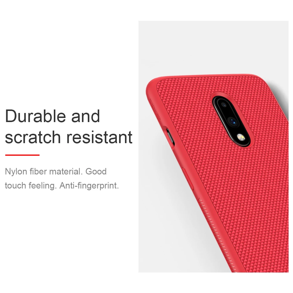 Oneplus 7 7 pro 6T чехол Nillkin 3D текстурированная нейлоновая задняя крышка Мягкий край ультра-тонкий чехол для телефона для Oneplus 7 7 Pro 6T Nilkin чехол