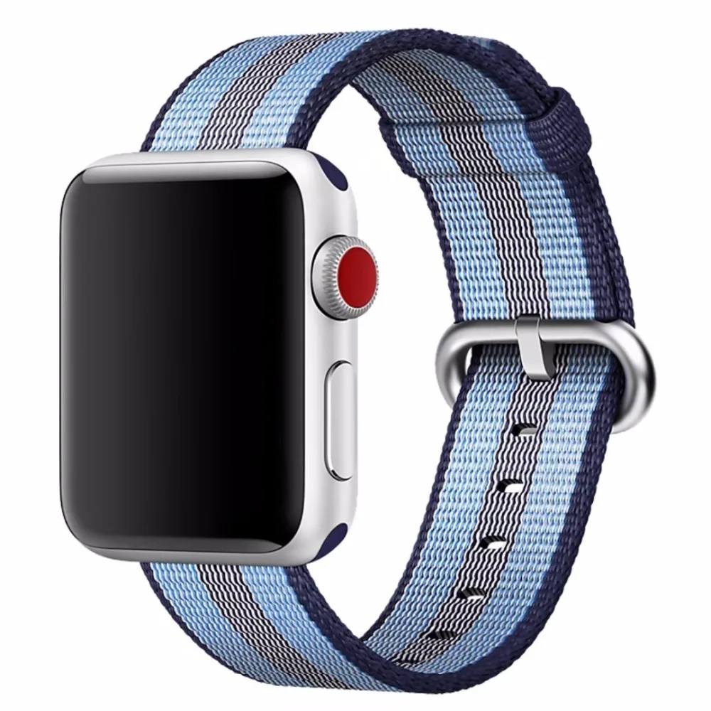Тканый нейлоновый ремешок для Apple Watch сменный классический с пряжкой 38 мм и 42 |