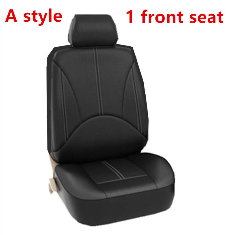 1 front seats A Универсальный чехол для автокресла из искусственной кожи для автомобиля, подходит для ford focus 2 peugeot 206 kia rio 3 VAZ 2114 lada - Название цвета: 1 front seats A
