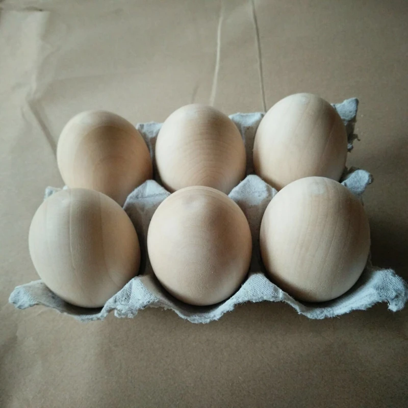 Набор из 10 diy необработанных больших деревянных яиц пасхальные яйца Детские