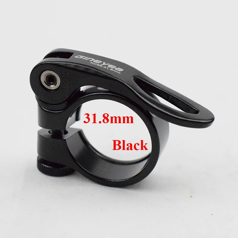 28,6/30,2/31,8/34,9 мм сплава MTB BMX велосипед сиденье зажим алюминия Quick Release Plate Горный Дорожный Fixed Шестерни зажим стойки сиденья велосипеда - Цвет: 31.8mm Black