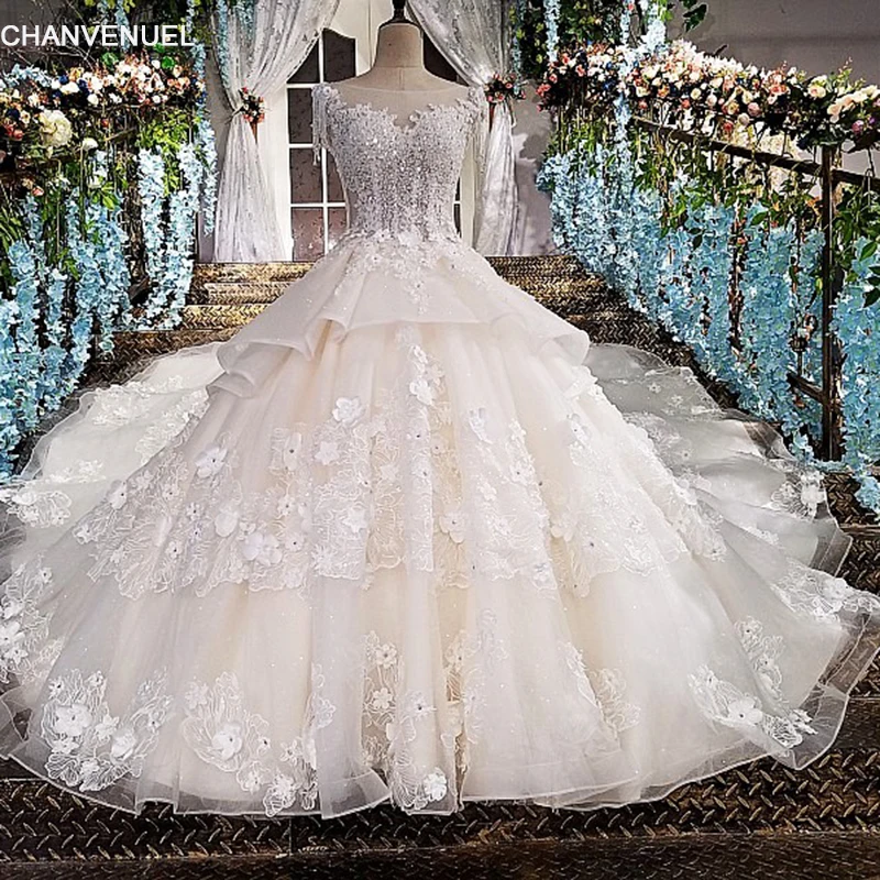 LS00175свадебное платье кружевные цветыLuxury горячее надувательство официально