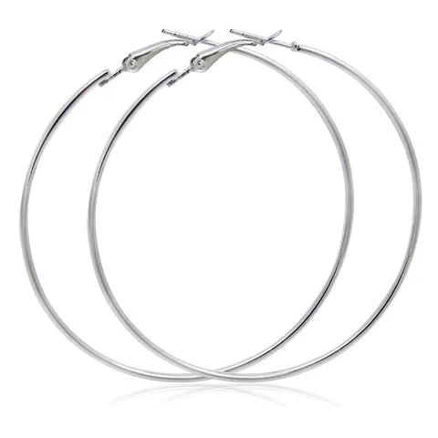 Женские круглые серьги EKUSTYEE, металлические большие серьги в стиле ретро, большой круг обруч