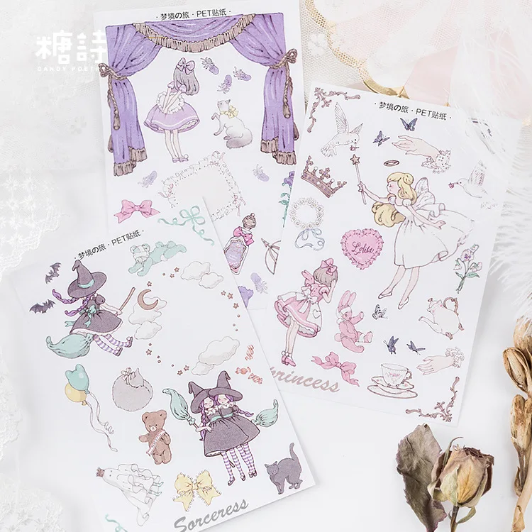 Lolita Girl/Bakery/Magic Girl/Cherry Blossom 3 шт. декоративные наклейки s DIY планировщик Дневник
