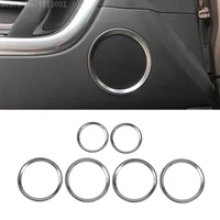 abs chrome side door audio loudspeaker cover decoration circle ring for land rover discovery sport 2015 2016 2017