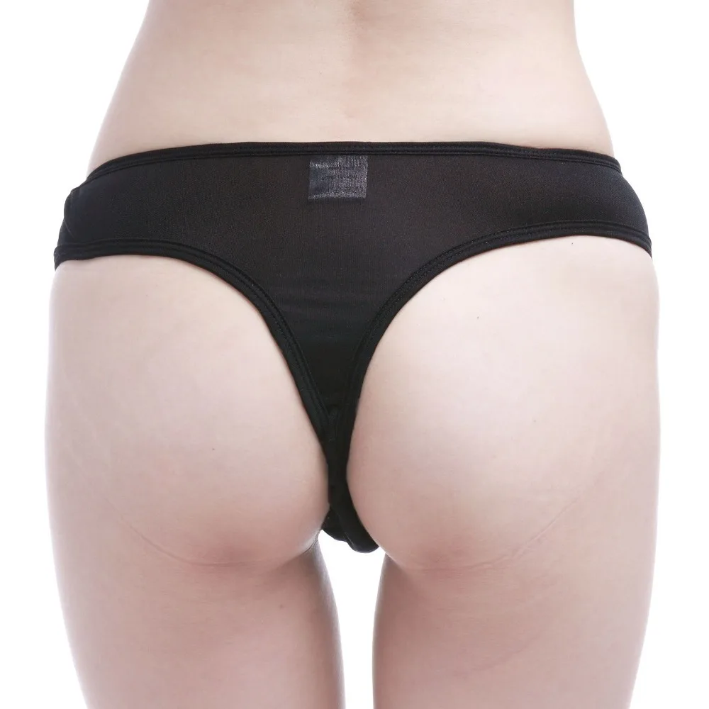 Women Thong 4 Pair 100% Pure Knit Silk Lingerie Panties Size US S M L XL XXL