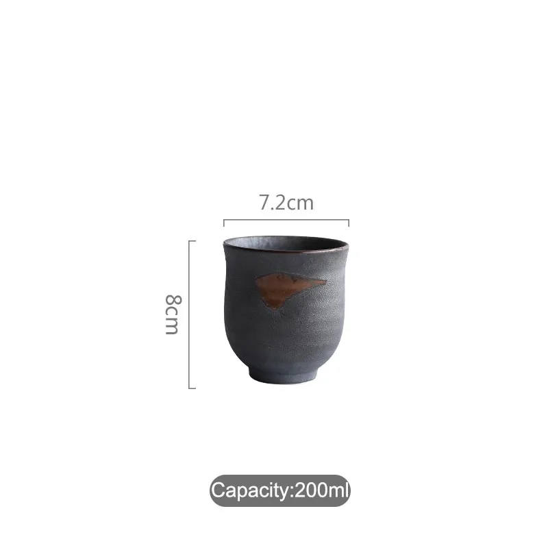 D(Teacup) 1000/1200 мл черного цвета из мультфильма «Холодное сердце» японский Стиль Чай горшки Чай чашки Винтаж Керамика чайник высокого Ёмкость Чай горшок для ресторана японской кухни посуда для напитков - Цвет: D(Teacup)