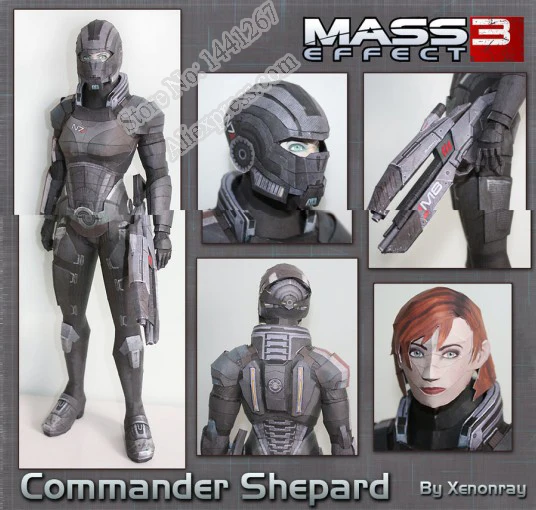 Бумажная модель Shepard с эффектом массы|paper model|models papersmass effect model |