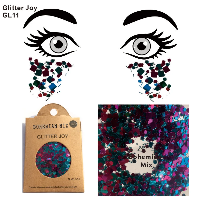 GL11 one pack of Bohemian Mix Festival блеск для лица и тела вечеринки Косметика макияжа блестки
