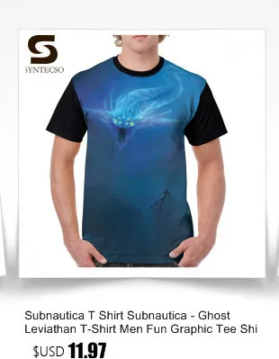 Subnautica Футболка Lost Prey футболка 100 полиэстер Мужская графическая футболка плюс размер Графический короткий рукав Милая Повседневная футболка