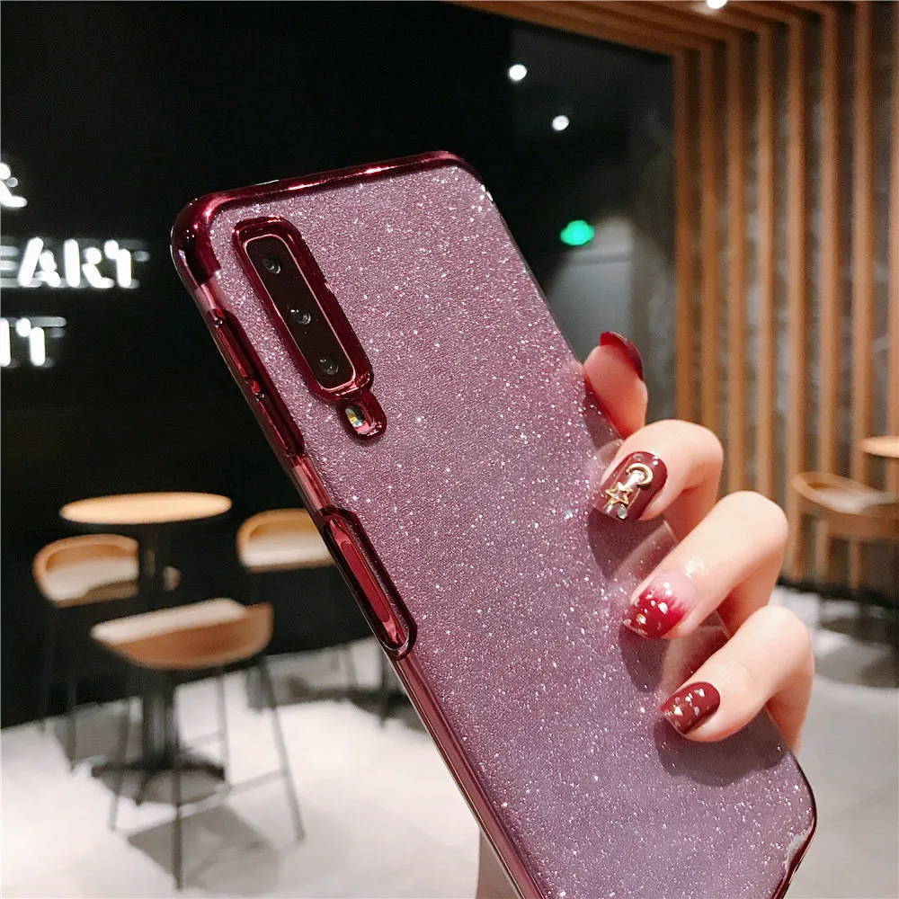 Блестящий силиконовый чехол для Samsung Galaxy M10 M20 M30 A40S A10 A20 A70 A50 A80 A90 A60 A20E A40 2019 Note 8 9 с