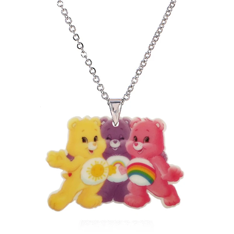 2016 модное акриловое ожерелье с кулоном в виде медведя из мультфильма Kawaii для